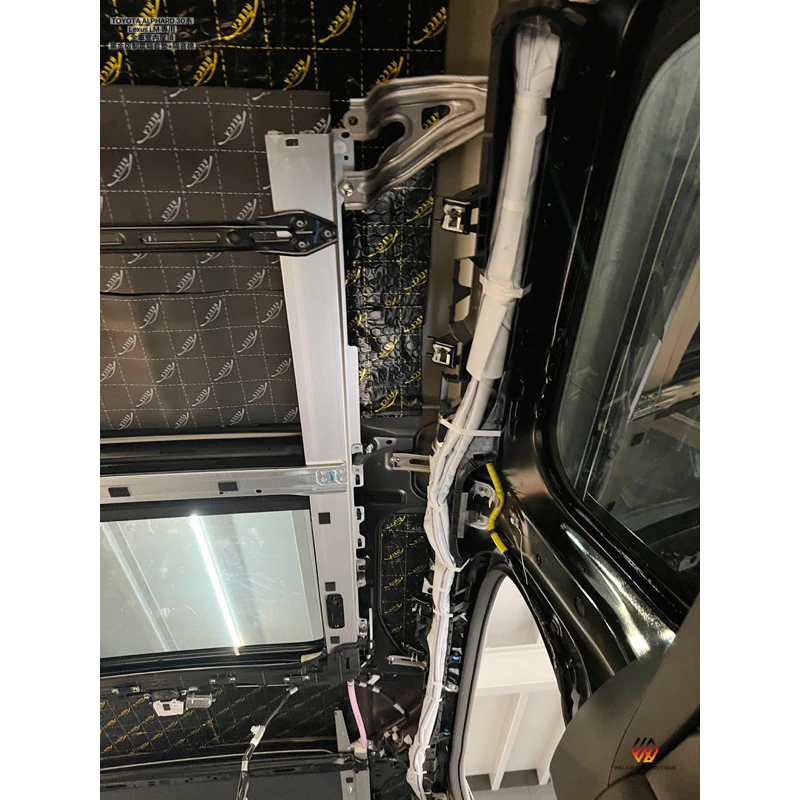 威鑫汽車精品 Lexus LM TOYOTA ALPHARD專用 屋頂黑金版 制震隔音墊+隔音棉 車門隔音條 輪拱隔音