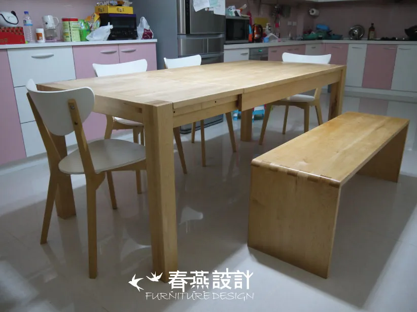 楓木北歐側開伸縮餐桌 DIT0010