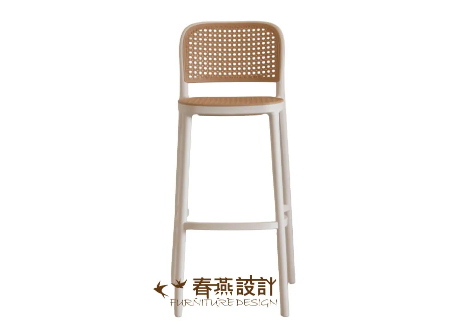現代簡約白色塑料 ︱中島椅︱高腳椅 HS0006