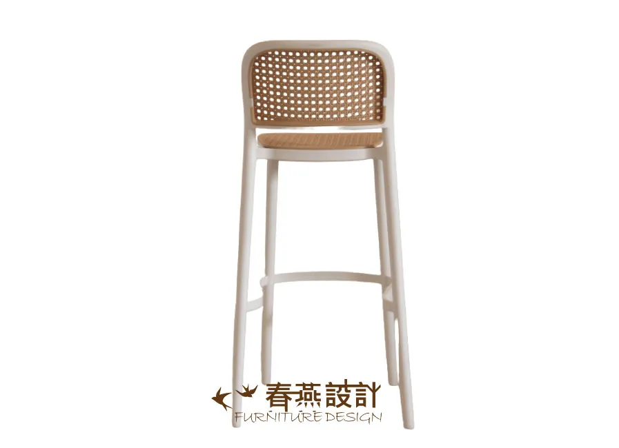 現代簡約白色塑料 ︱中島椅︱高腳椅 HS0006