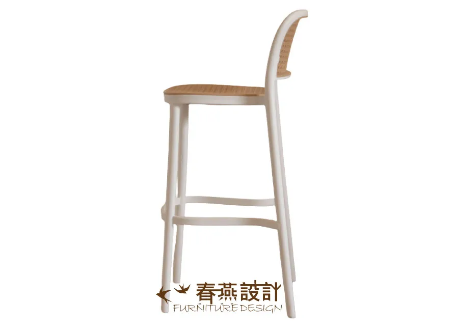 現代簡約白色塑料 ︱中島椅︱高腳椅 HS0006