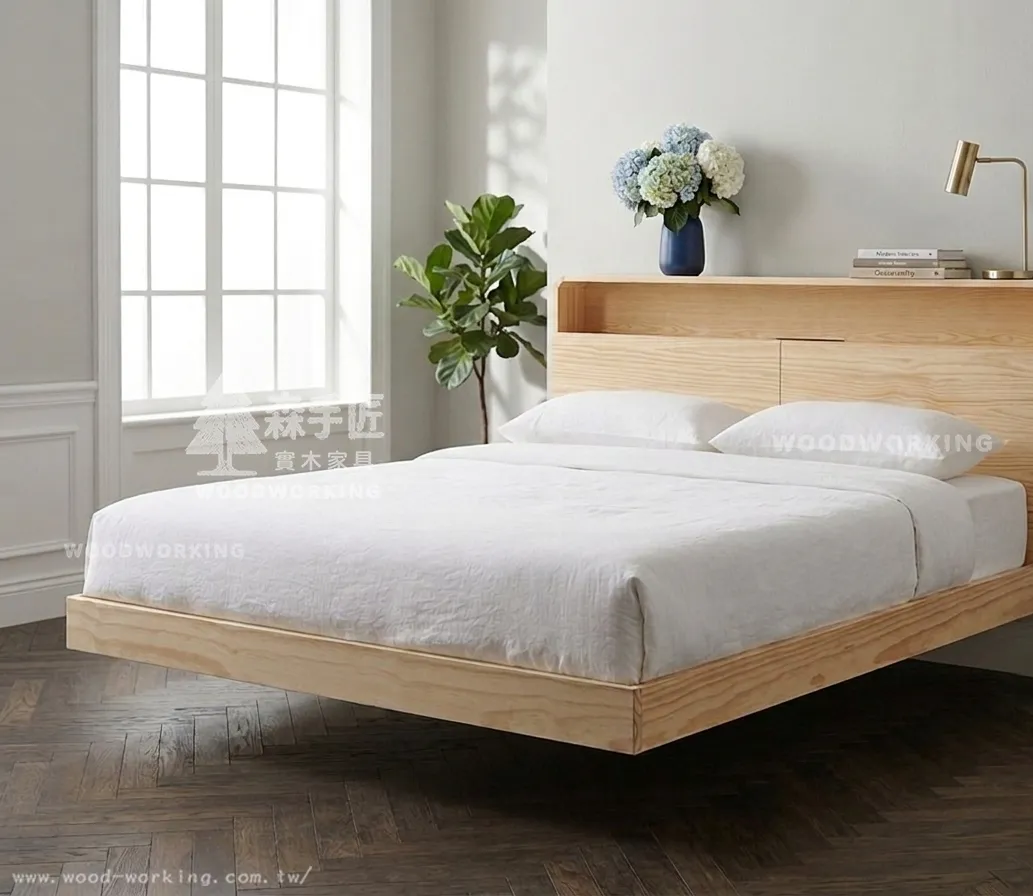 【雙人床】懸浮床(平面)_愛妮利小夜燈-原木-20260327