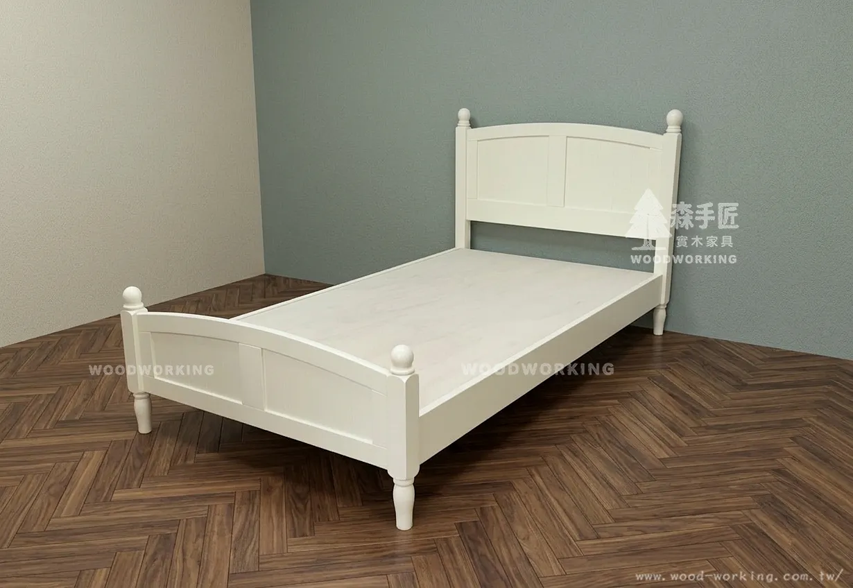 【單人床】NC床_C字床頭_水洗白(素面)-20260330