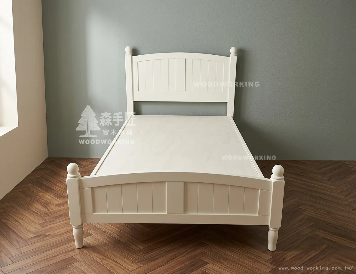 【單人床】NC床_C字床頭_水洗白(素面)-20260330