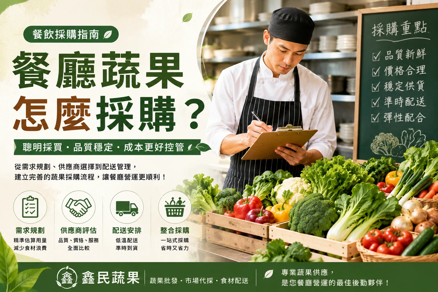 餐廳蔬果怎麼採購？餐廳蔬果配送,台北餐廳蔬果配送