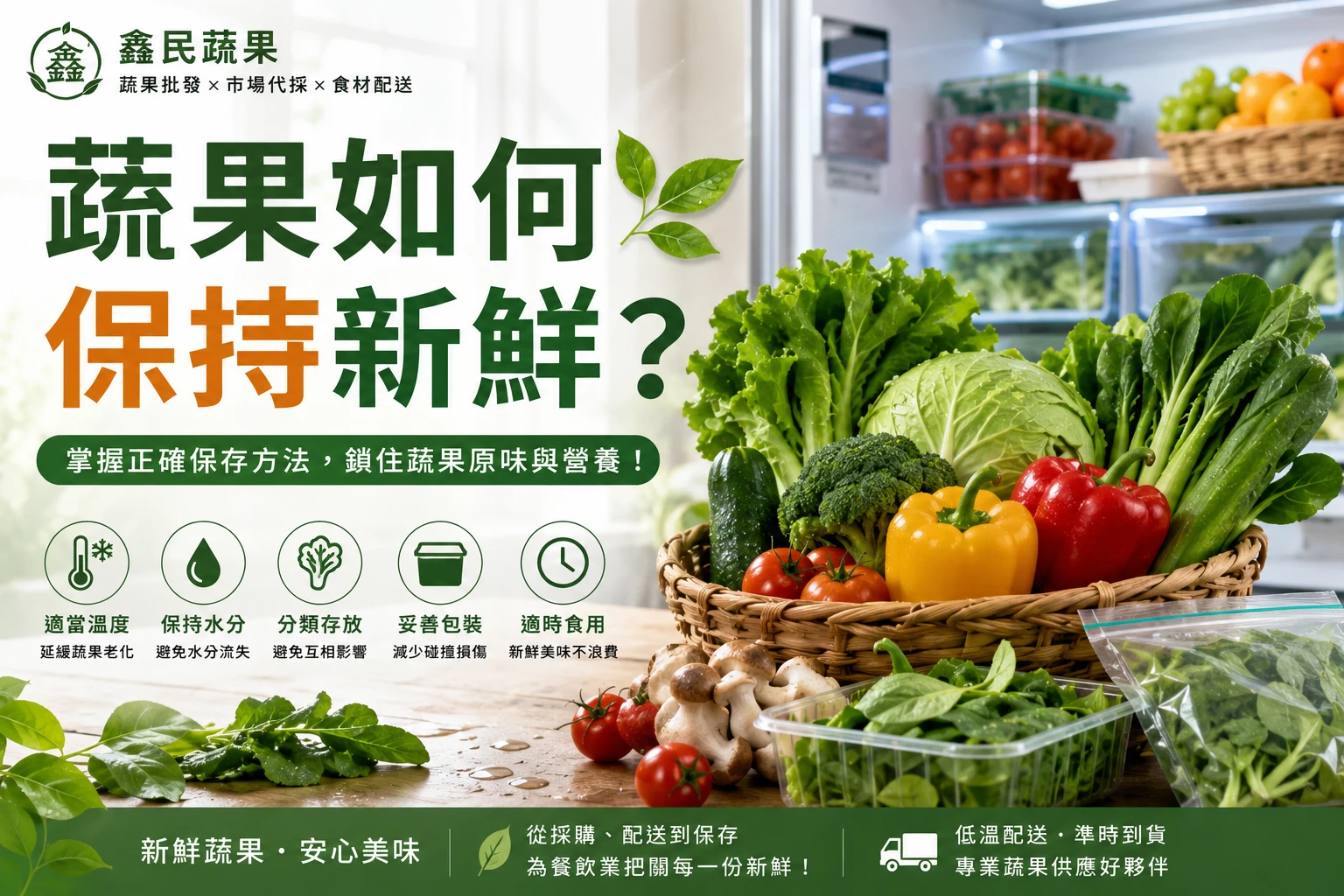蔬果如何保持新鮮？蔬果低溫配送,台北蔬果低溫配送