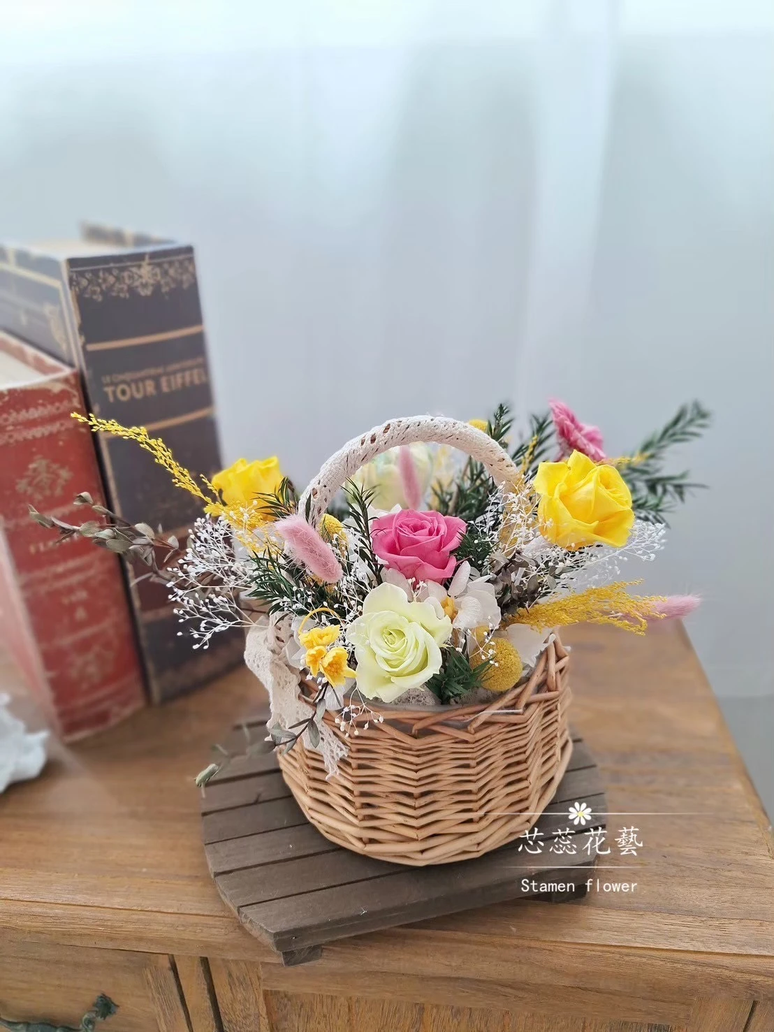 韓式永生花提籃