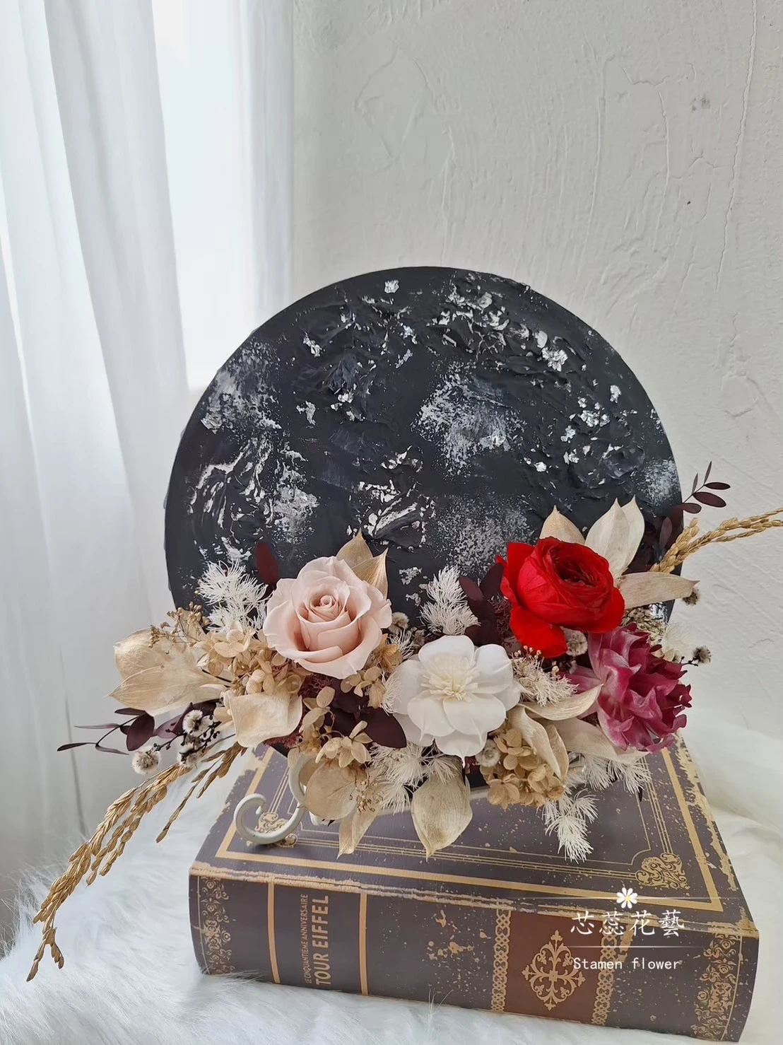 韓式畫板花藝（圓直徑30cm)
