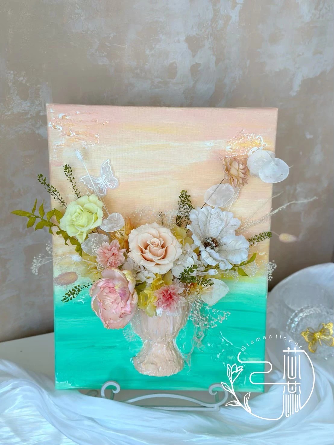 韓式畫板花藝（長30*40cm)