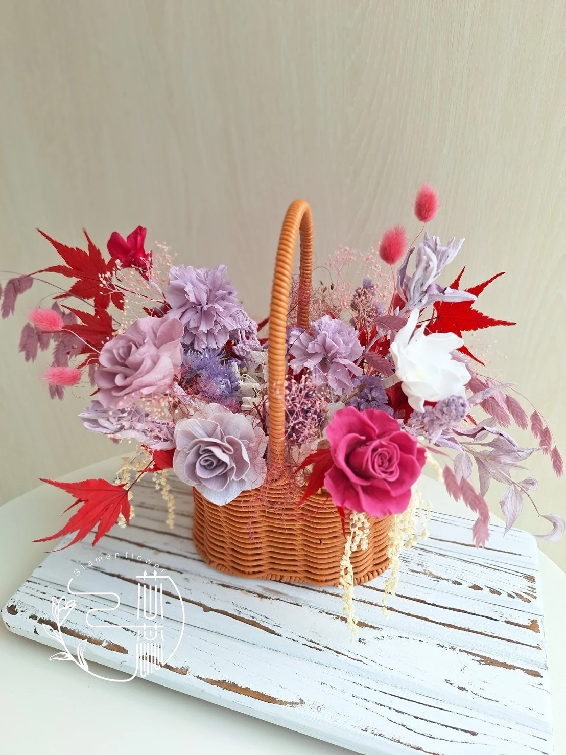韓式永生花提籃