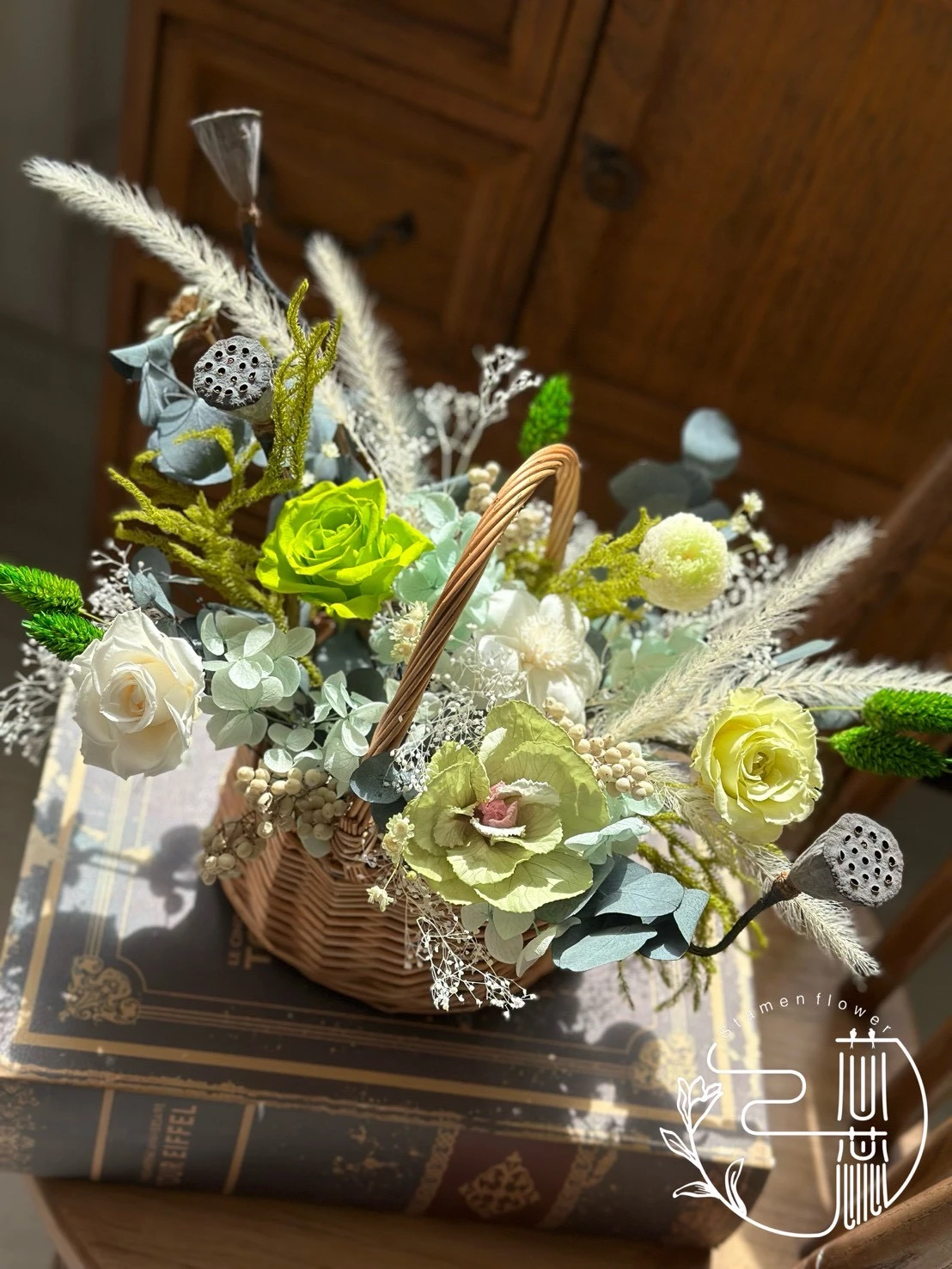 韓式永生花提籃