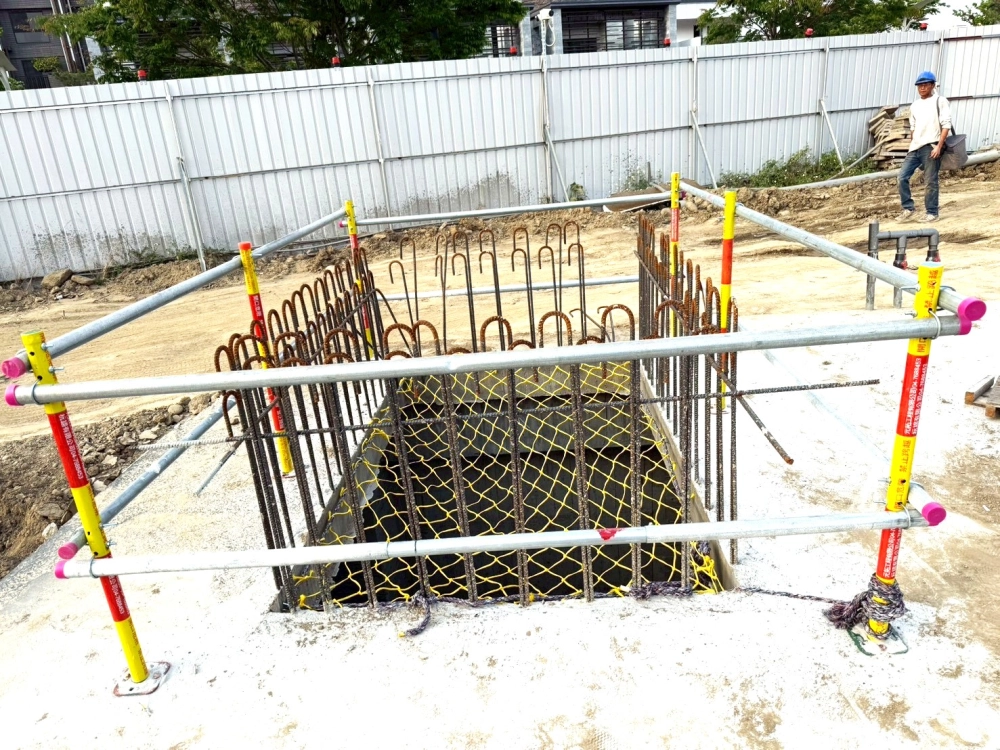 管道、開口護欄施工
