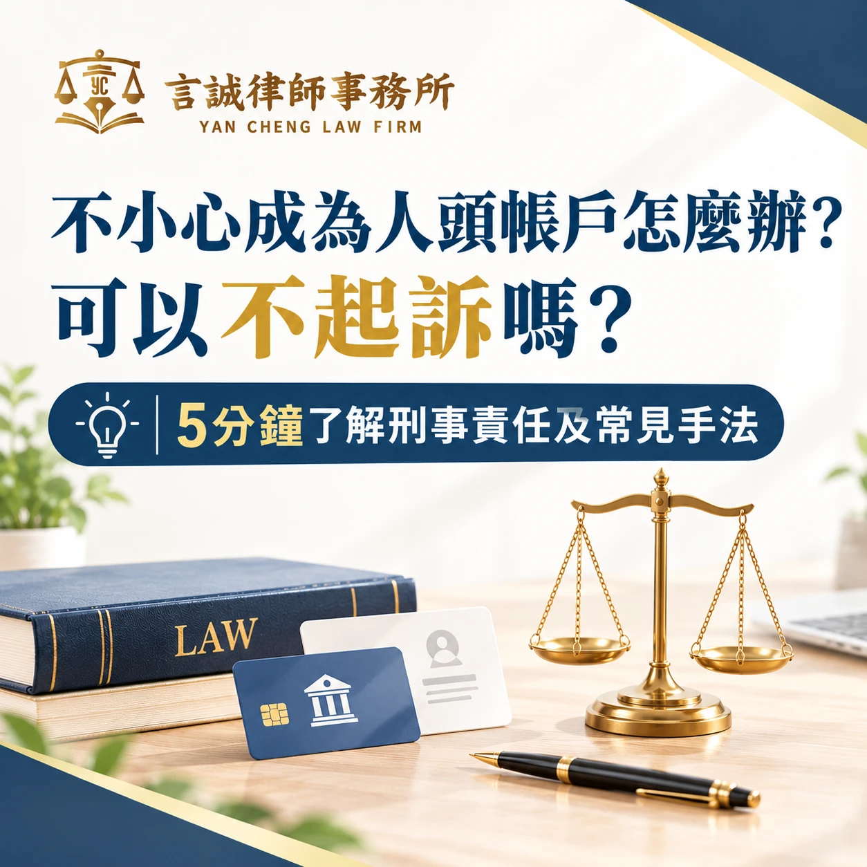 不小心成為人頭帳戶怎麼辦？可以不起訴嗎？5分鐘了解刑事責任及常見手法
