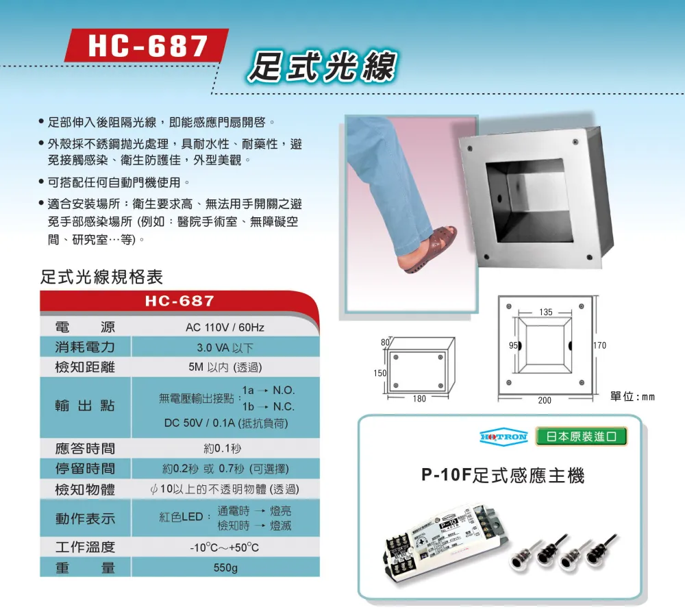 足式光線