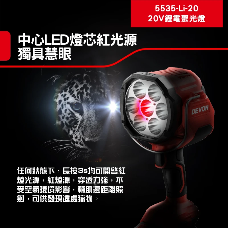 5535-Li-20 20V鋰電聚光燈