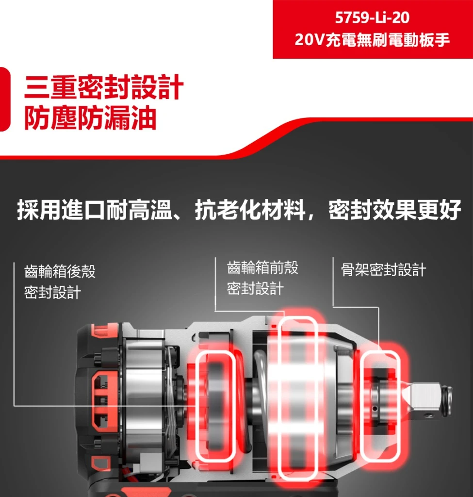 5759-Li-20 20V充電無刷電動扳手