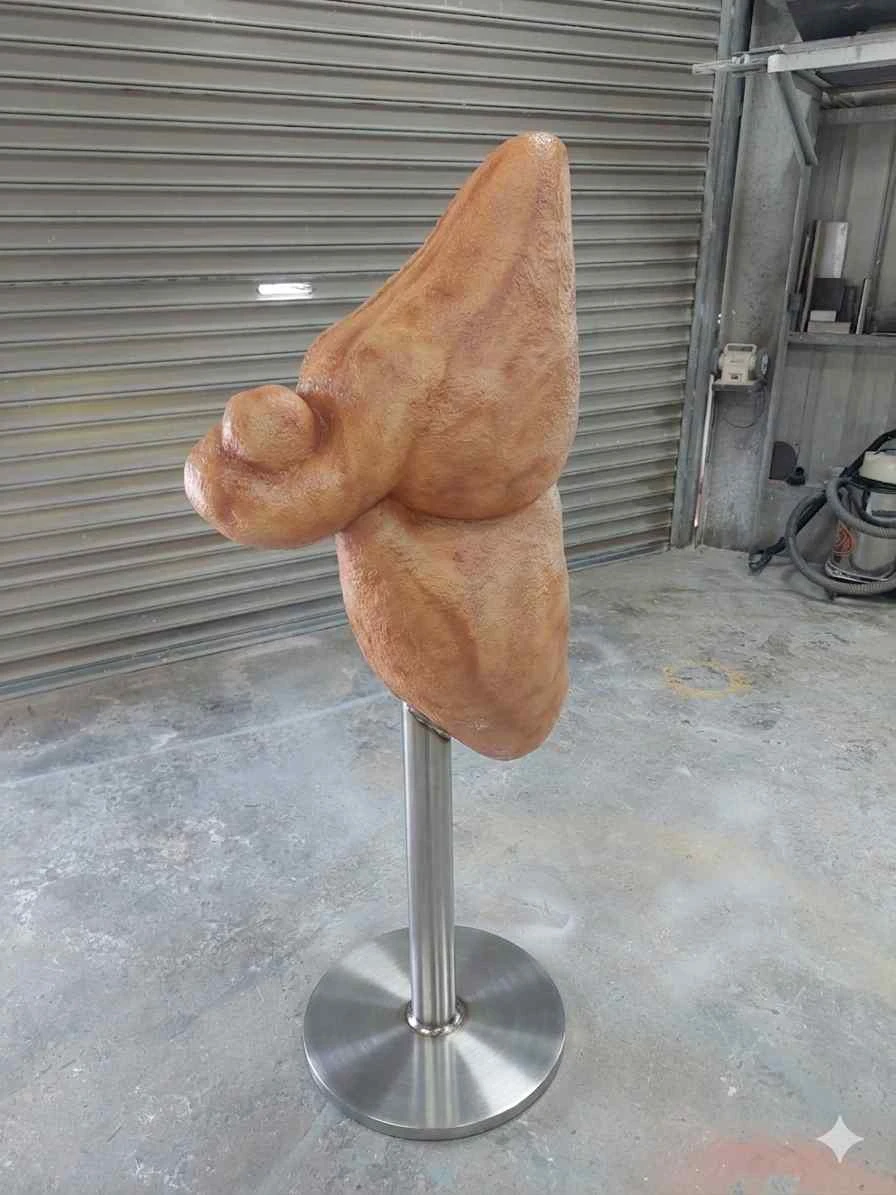 小吃雙胞胎麵包寫實模型