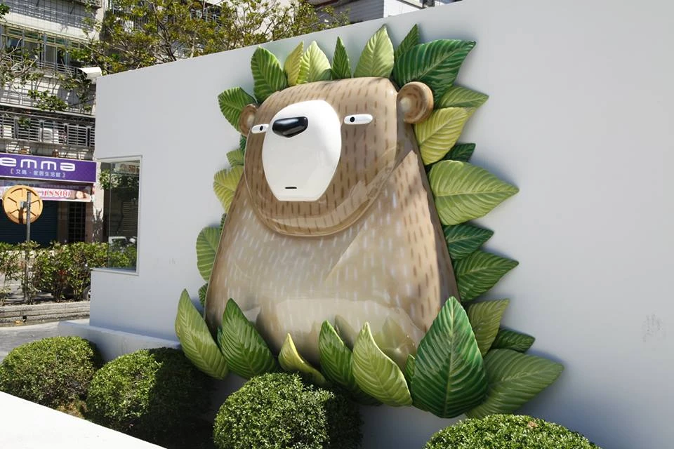 華固建設 插畫熊大型裝置藝術