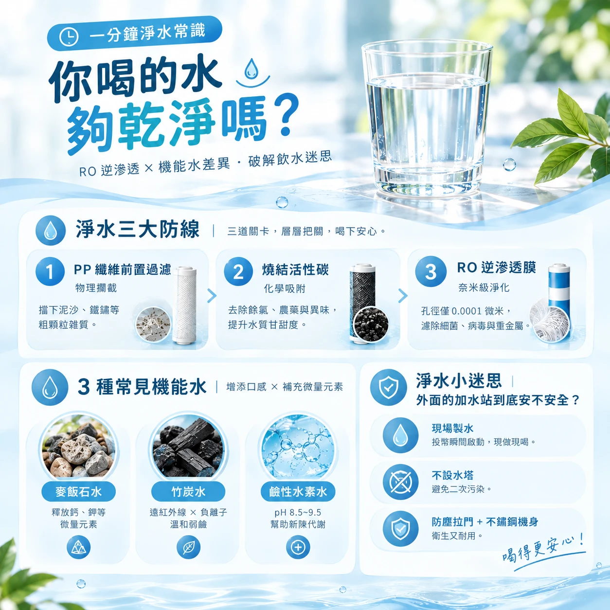 一分鐘淨水常識：你喝的水夠乾淨嗎？