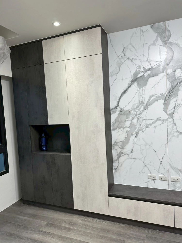 電視牆岩板施作