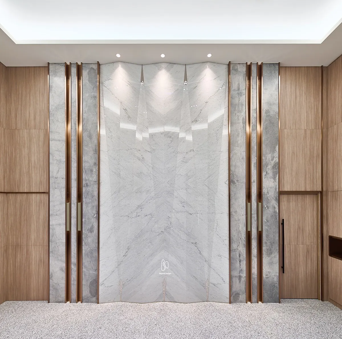 鍍鈦嵌飾石材主牆