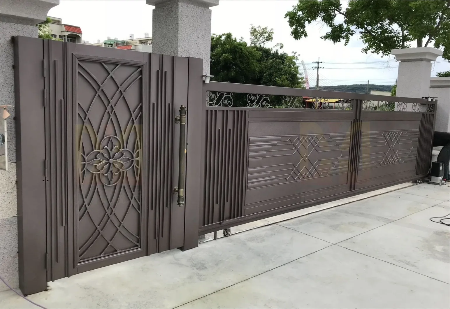 不銹鋼電動(手動)對開大門