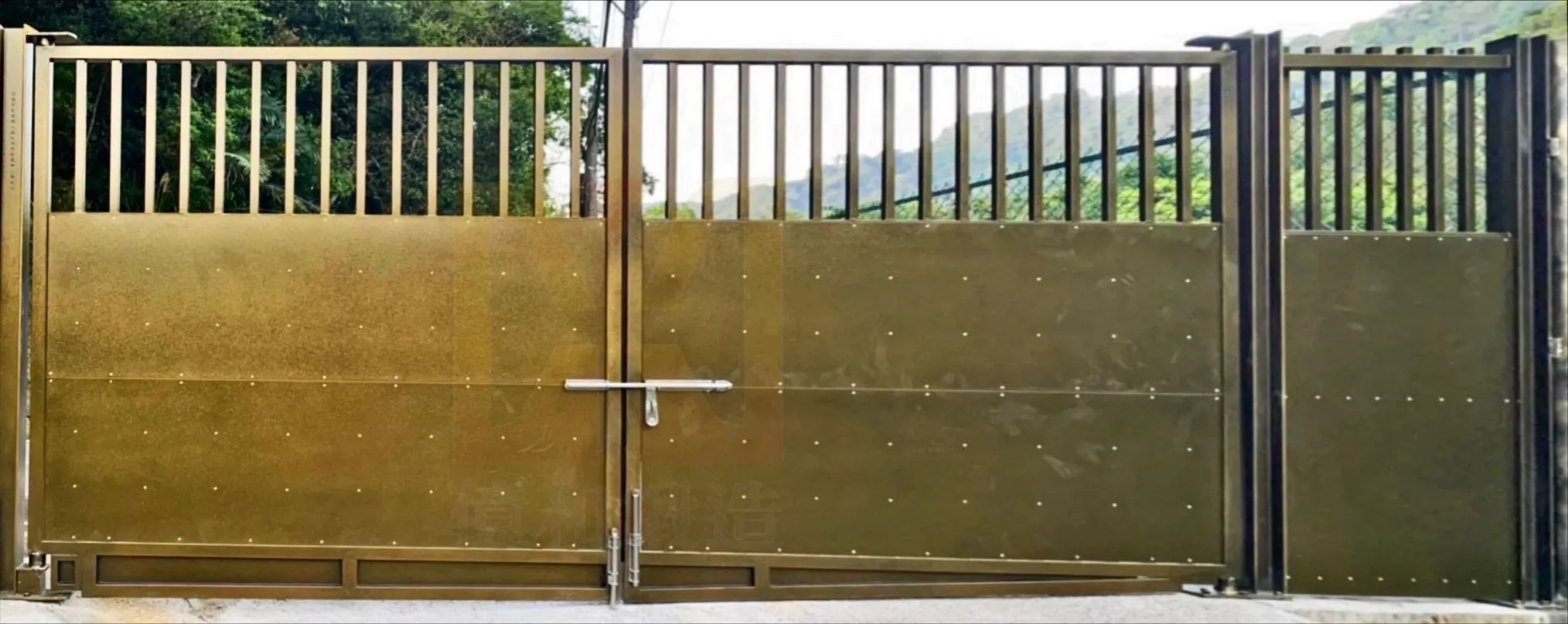 不銹鋼電動(手動)對開大門