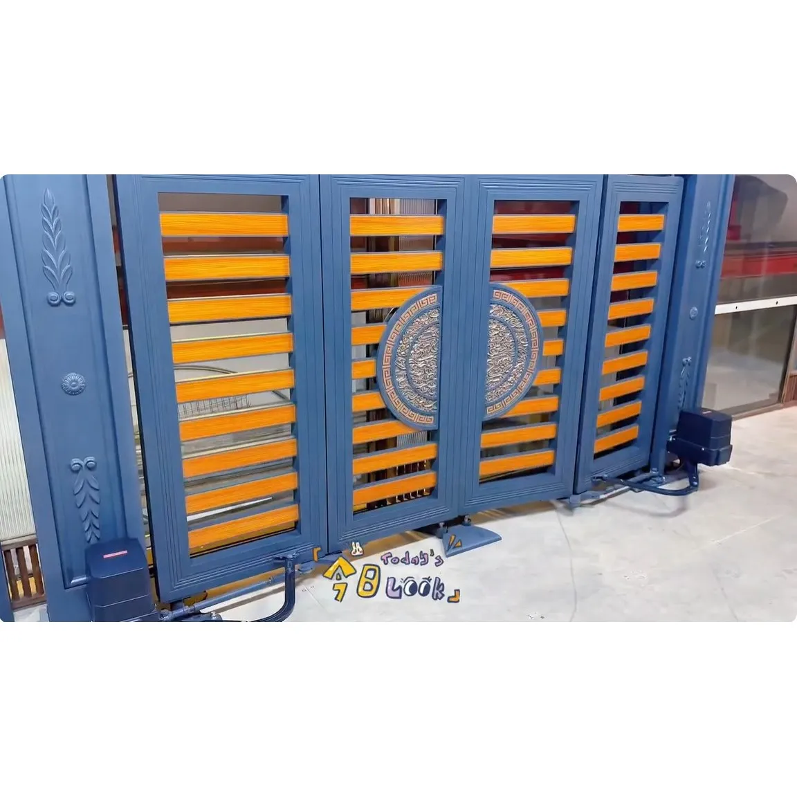 鋁合金電動四折門