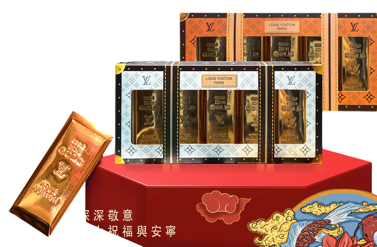 奢華金條一盒 (白/橘) N403