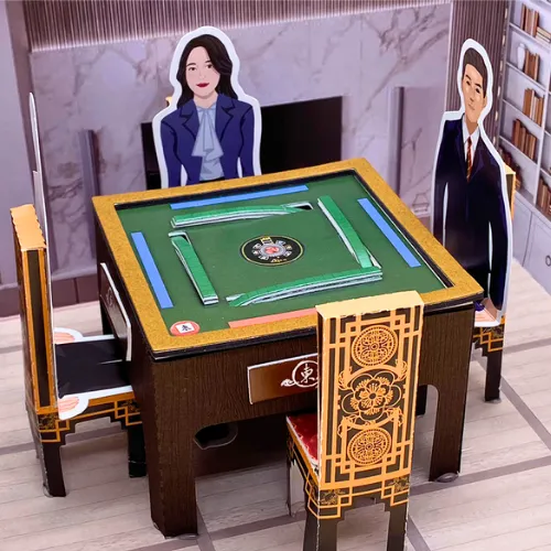 麻將桌含牌友 B91