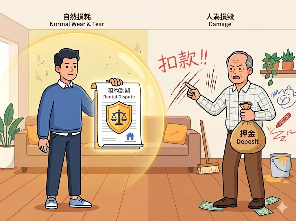 房東以「清潔費、油漆費」亂扣押金？