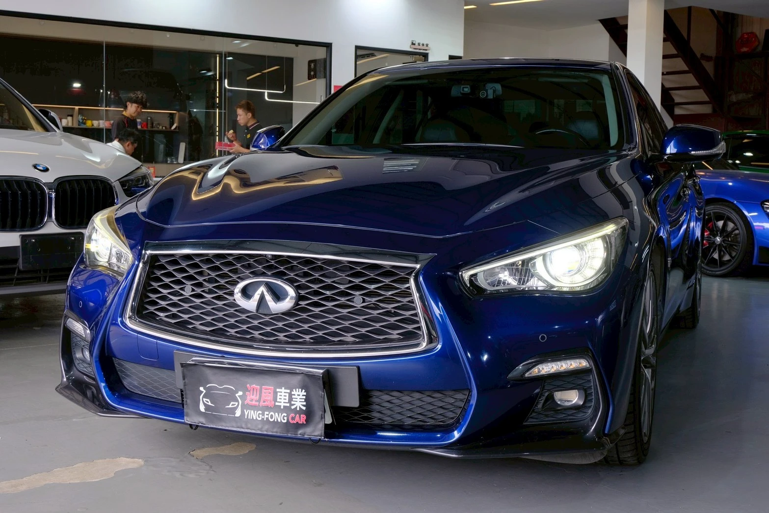 ⚪ 2018 Infiniti Q50 3.5 Hybrid Blue Sport 藍色