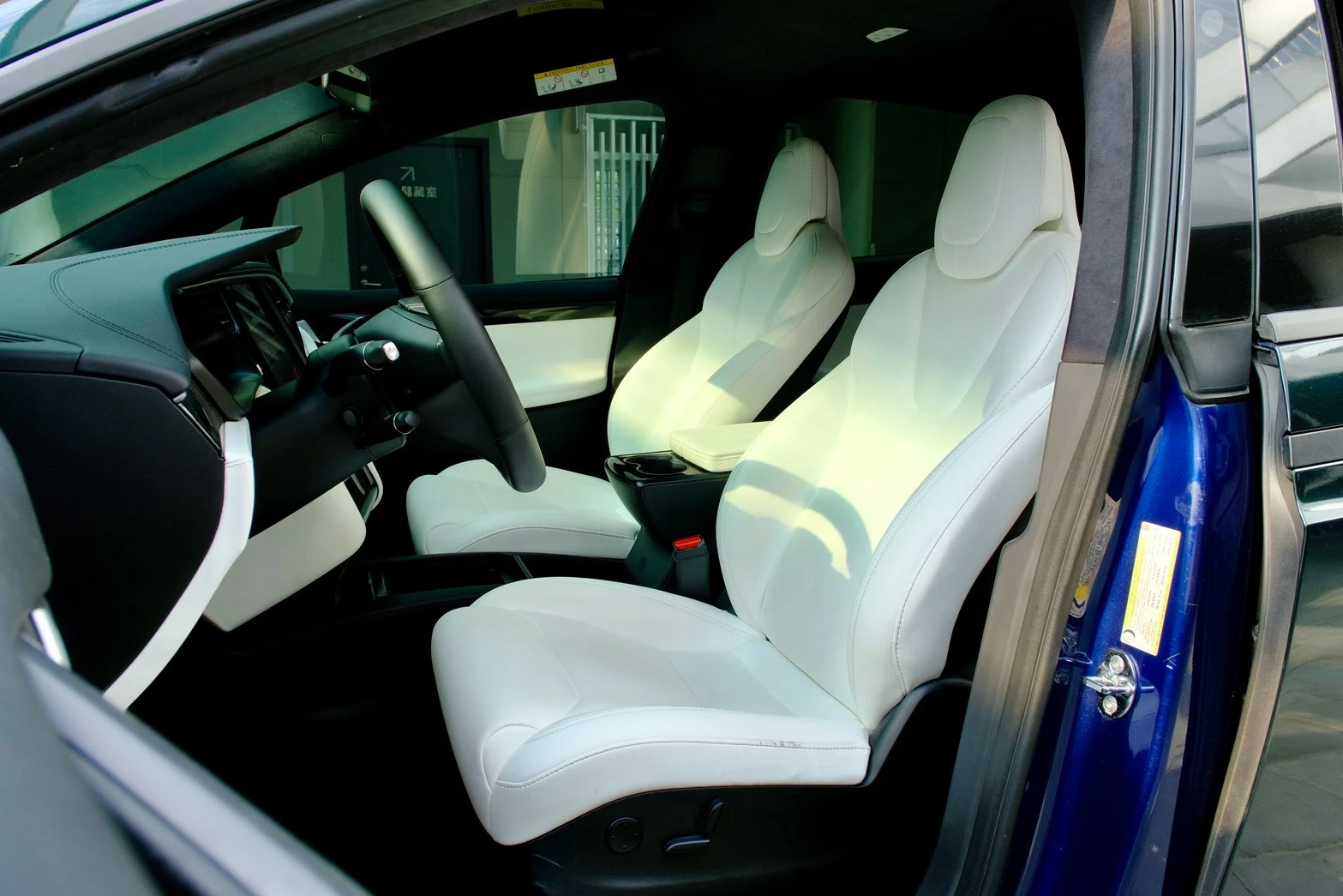⚪ 2019 Tesla Model X LR 100D 六人座 綠色(原車藍色)