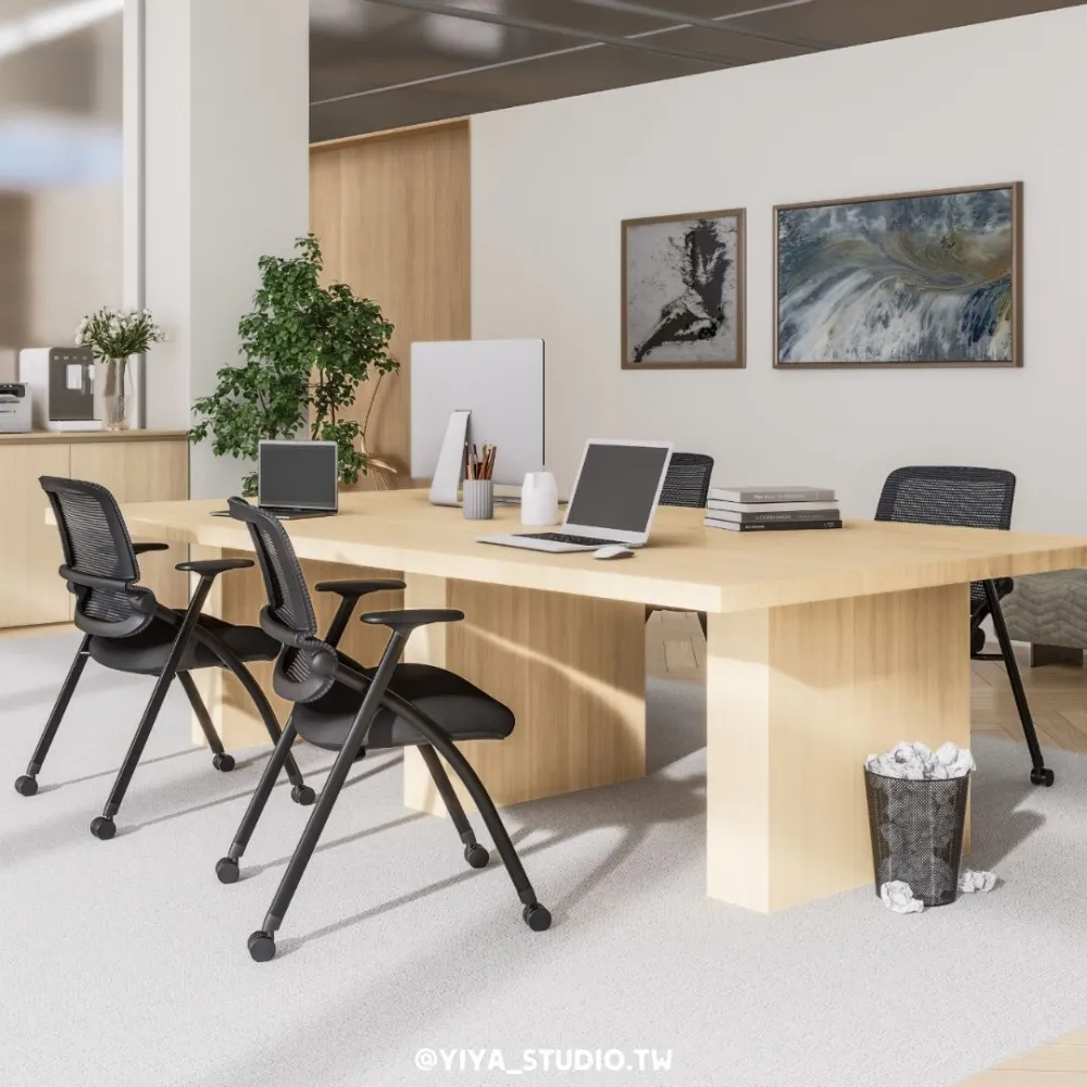 【工作椅】培訓椅_雙背設計 摺疊省地