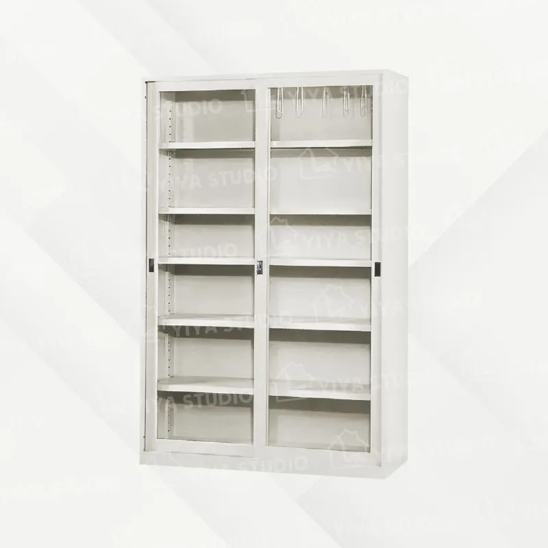 【傳統櫃】玻璃加框拉門連座-附活動隔板五片