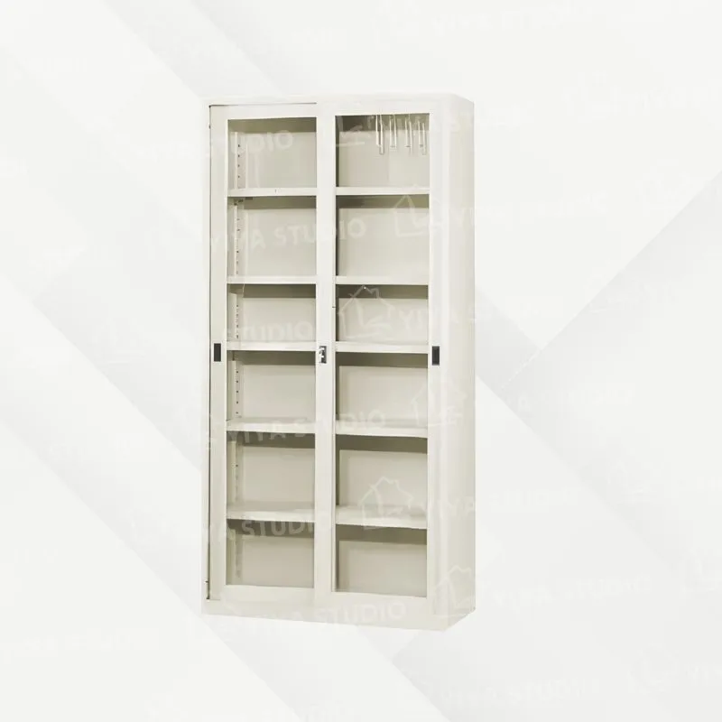 【傳統櫃】玻璃加框拉門連座-附活動隔板五片