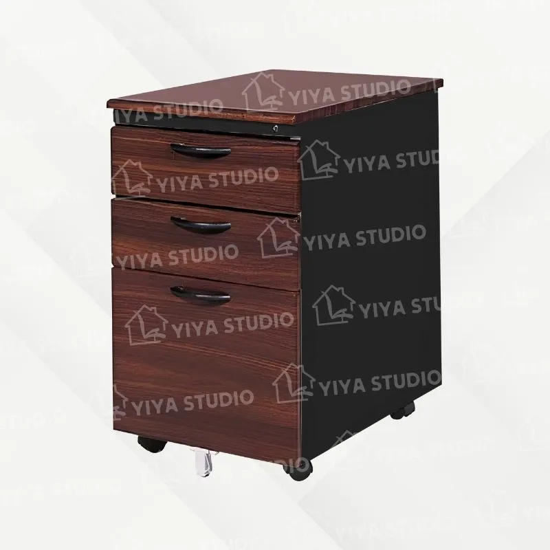 【活動櫃】胡桃木紋基本型-黑