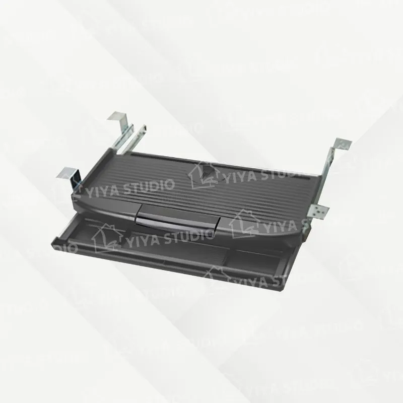 【鍵盤架】ABS鍵盤架+ABS中抽-鐵灰