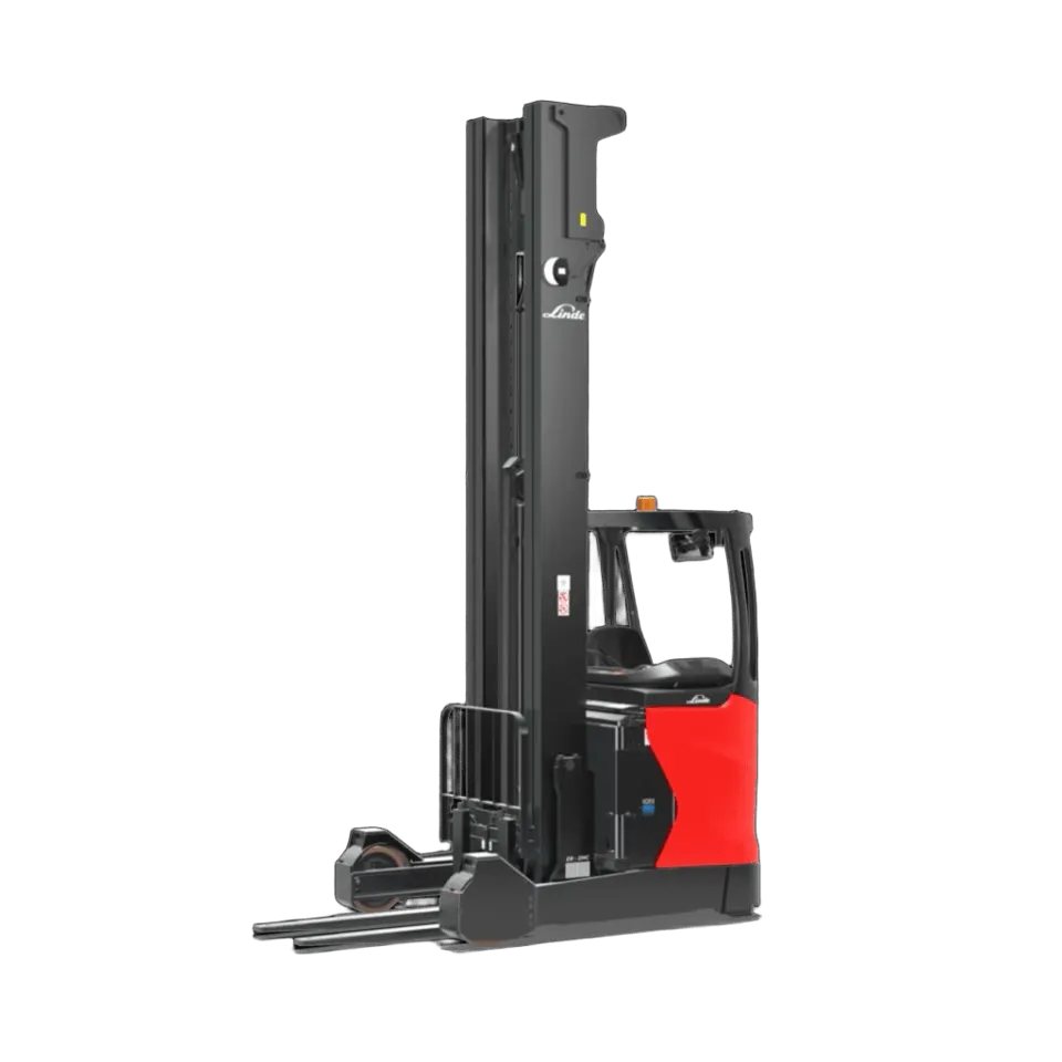Linde 側座高揚程電動堆高機