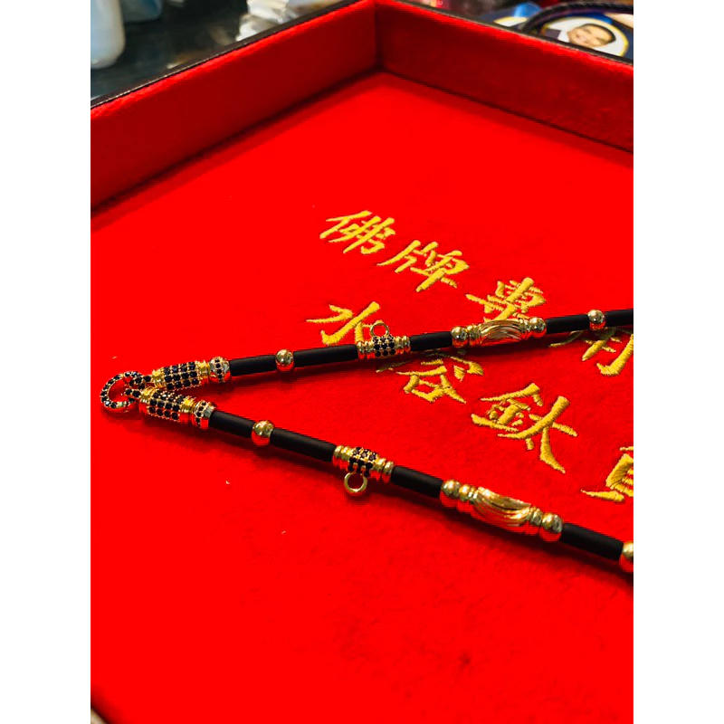 佛牌項鍊訂製款 鈦金黑鑽 前三掛款