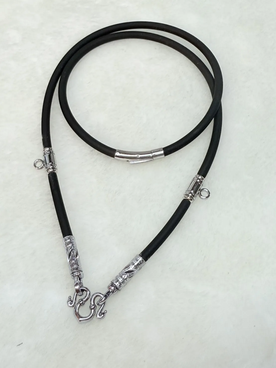 佛牌項鏈 負離子版鈦白金竹節雙快拆頭 單掛 or前三掛