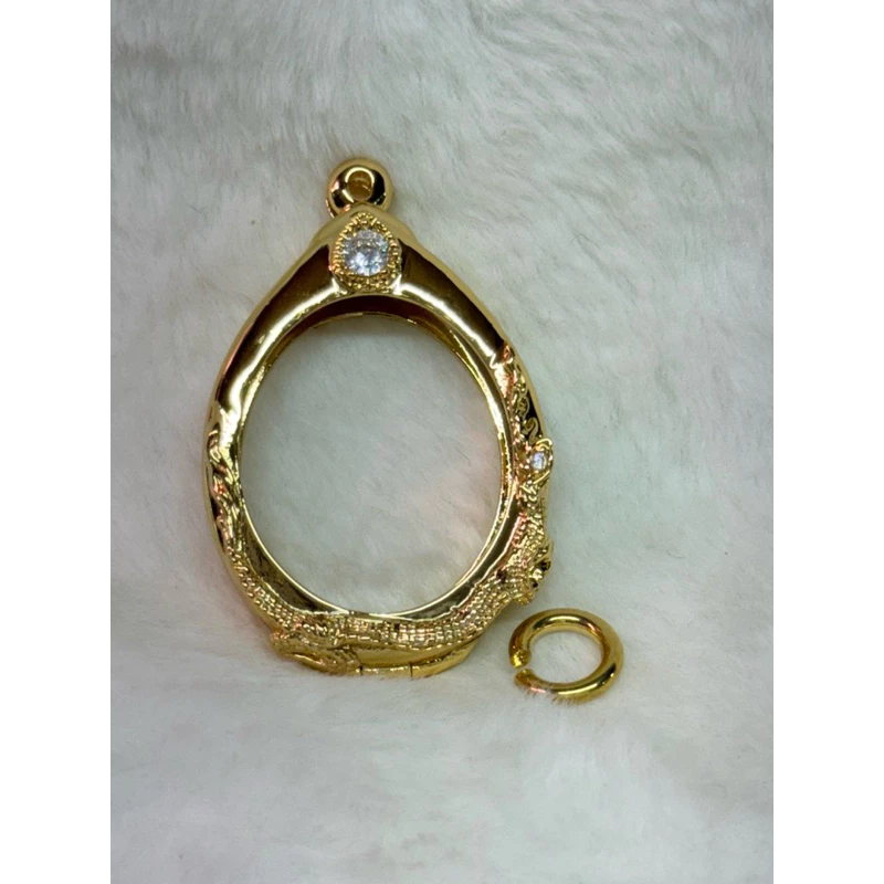 佛牌殼 鈦金水龍開合殼22*26mm