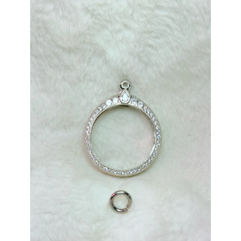 佛牌殼 滿鑽鈦金開合殼30*30mm