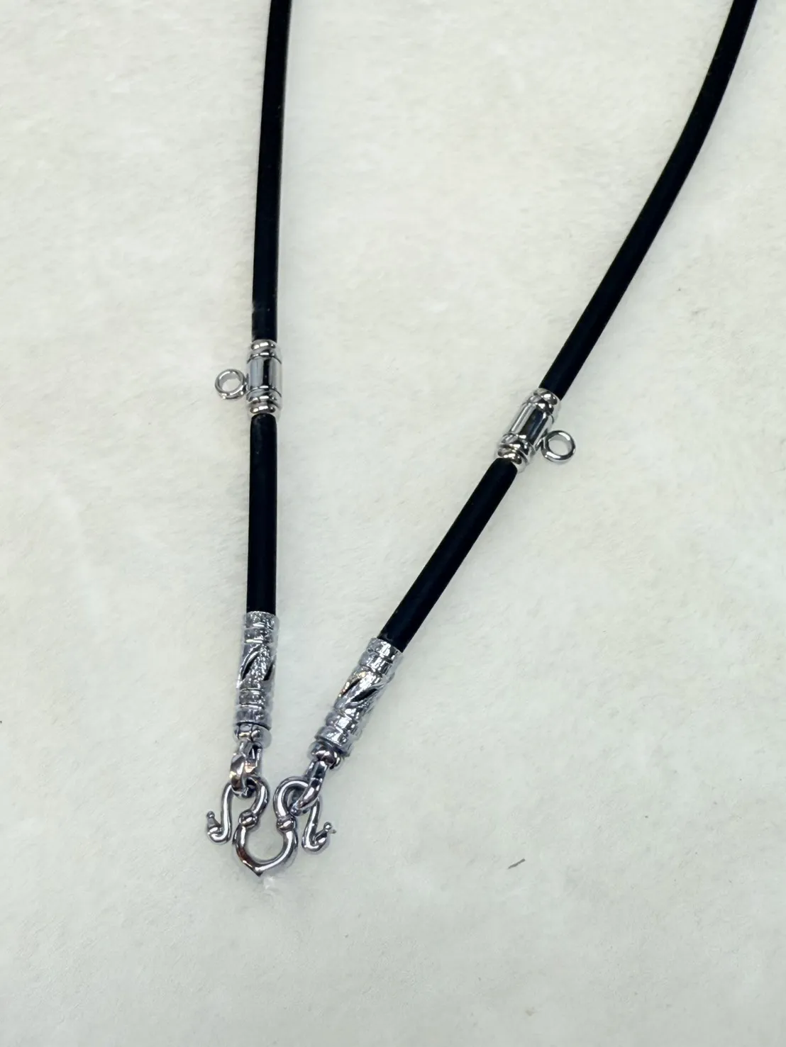 佛牌項鏈 負離子版鈦白金竹節雙快拆頭 單掛 or前三掛