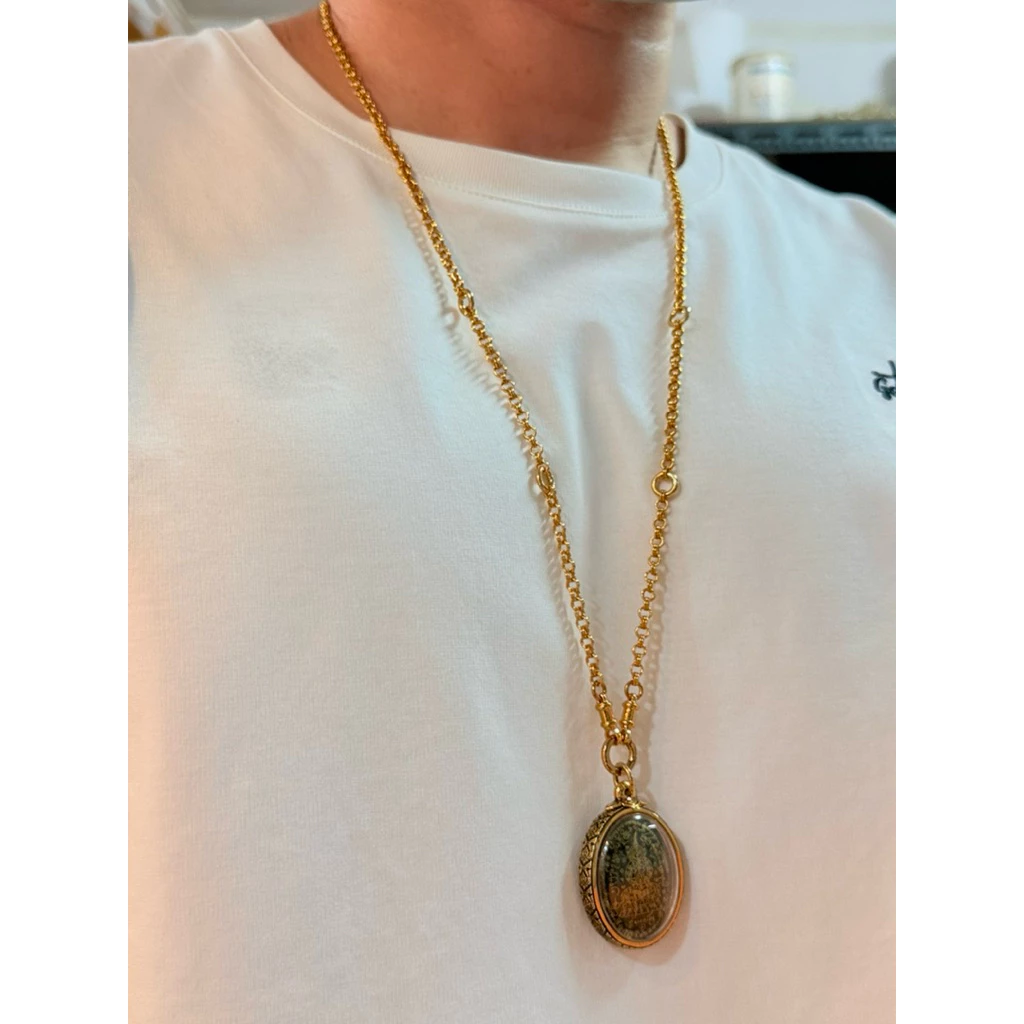 佛牌項鍊 3mm雙圈無縫圈⭕️泰國義大利金5掛鍊