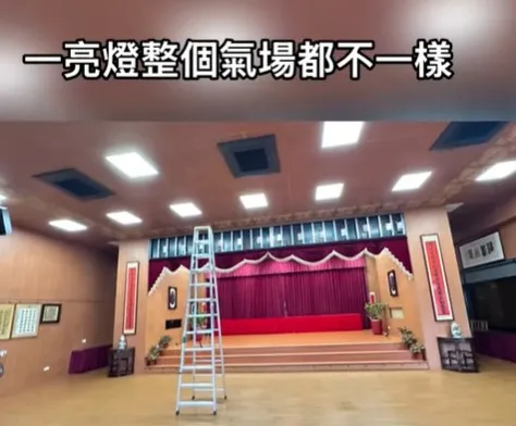 一亮燈整個氣場都不一樣了！廟宇室內字幕機完工