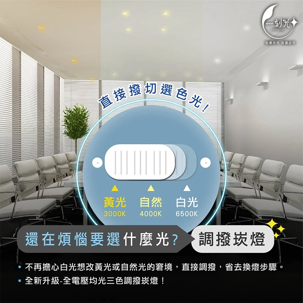 《台中實體門市》現貨 LED三色調撥崁燈 7cm.9cm.15cm 附快速接頭 三色撥切 7W.12W.15W嵌燈 保固