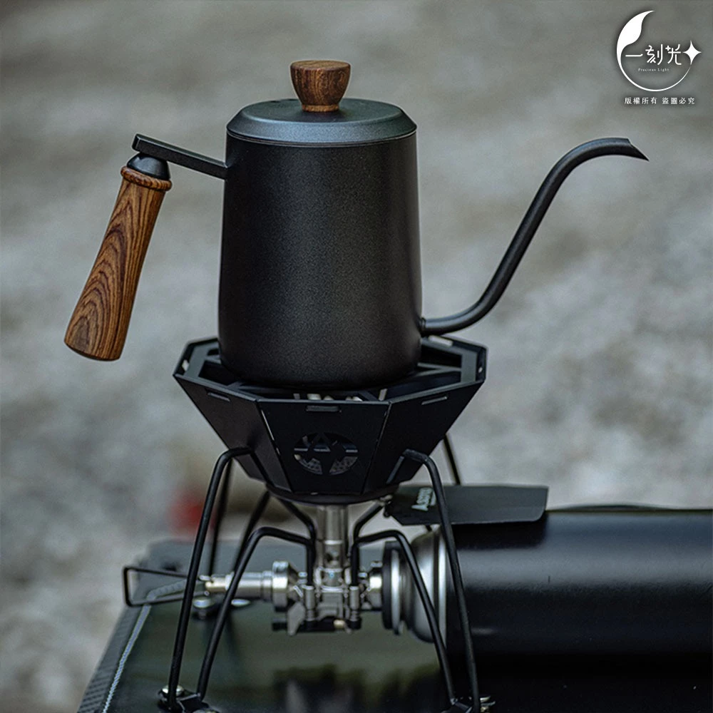 台灣現貨 WOOKOO 月夜黑 手沖咖啡壺 304不鏽鋼 600ml 天鵝壺 燒水壺 手沖壺 細嘴壺 水煮壺 露營配備