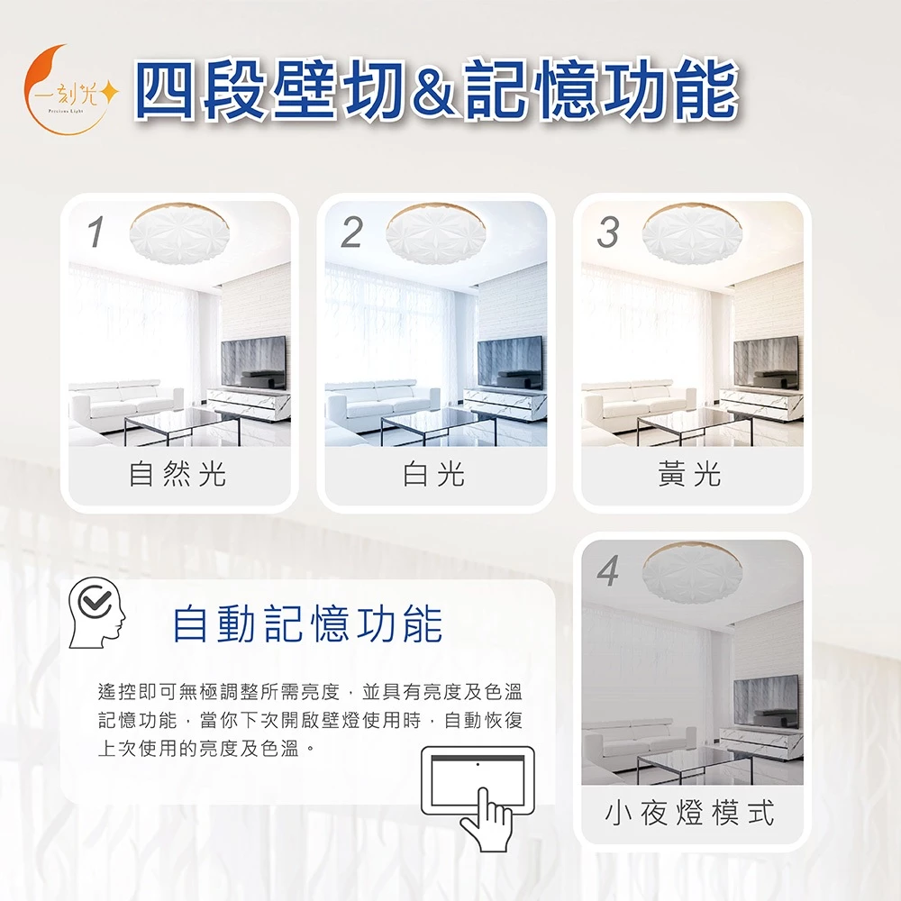 《台中實體門市》快速出貨 保固2年 LED遙控調光吸頂燈 65W 調光調色 小夜燈模式 多段調節吸頂燈 四段壁切 燈飾