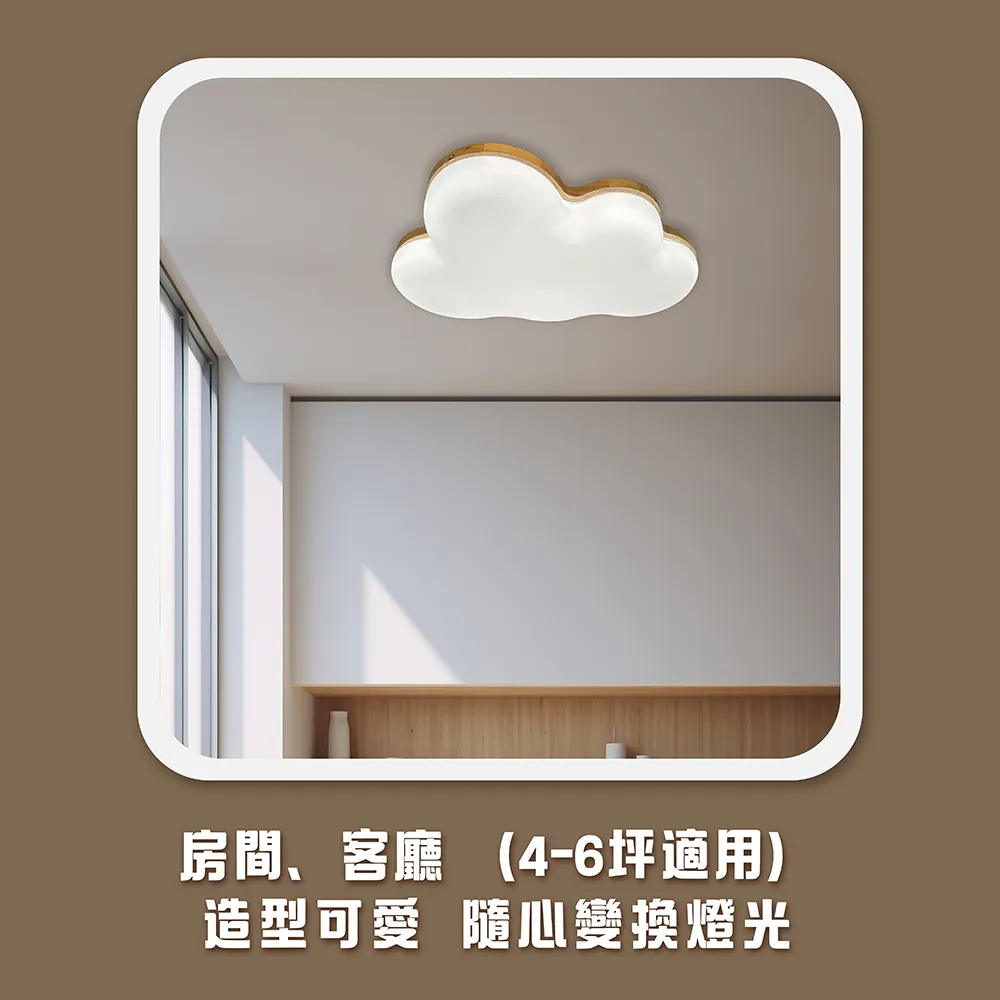 《台中實體門市》 75W雲朵吸頂燈 LED吸頂燈 智能語音聲控功能 智慧遙控調光調色 背光小夜燈 多段調節 原廠保固